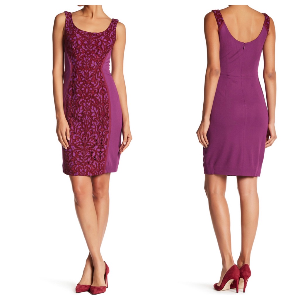Diane Von Furstenberg Geovana Lace Panel Dress